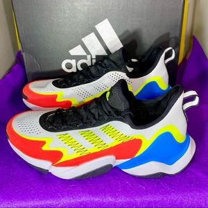 New Adidas Mahomes Impact FLX White Solar Yellow GV9854 Sz 11.5 NIB